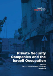 Cover of Who Profits' report on Private Security Companies